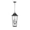 Z-Lite Gannon 3 Light Outdoor Chain Mount Ceiling Fixture, 10in. W x 23in. H, Black 5008CHB-BK - alternate 2